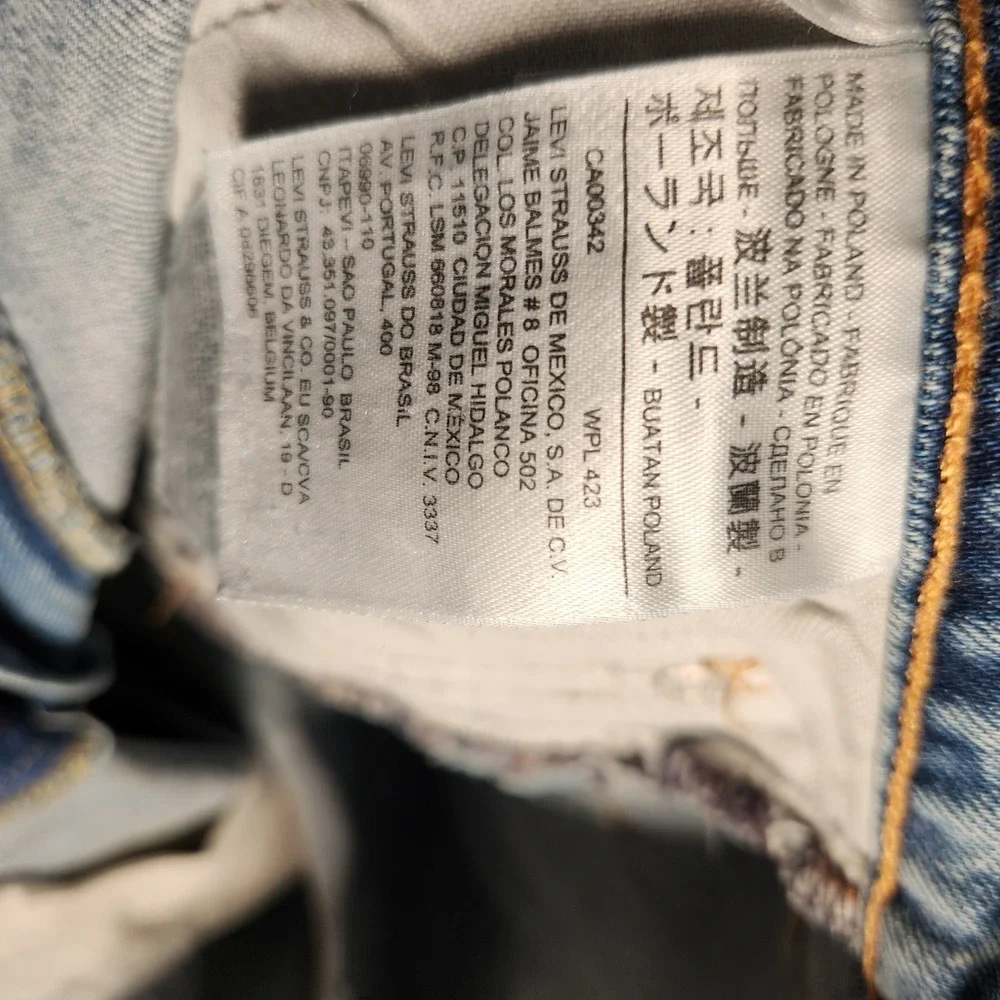 Levi's 505 Jeans‎ Men's 40X29 Blue Light Wash Straight Leg